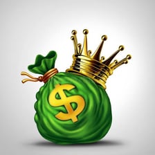 An illustration representing political corruption and theft of public money