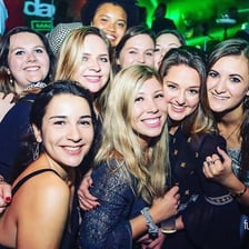 A group of friends visiting several pubs during a bar crawl