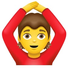 A person signaling that they understand a point
