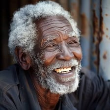 Portrait of an older adult with visible signs of age