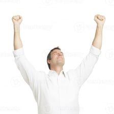 A person taking obvious pleasure in a celebration.