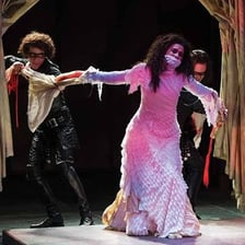 A theatrical production of Shakespeare’s “Titus Andronicus.”