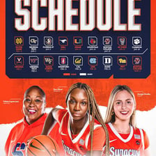 Syracuse athletes competing in an Atlantic Coast Conference game