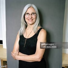 A portrait of fashion designer Eileen Fisher.