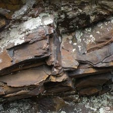 Chunks of metal-bearing ore from a mine.