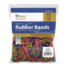 A group of colorful elastic rubber bands