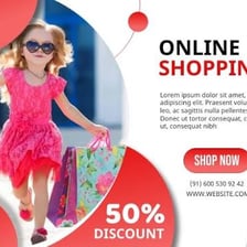 An online retail promotion advertising discounted products.