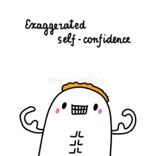 Cartoon depiction of an overly self-important person