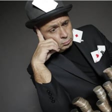 A magician performing a spellcasting gesture.