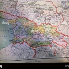 A historical map of the Georgian Soviet Socialist Republic.