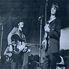 The Byrds performing as a rock band.