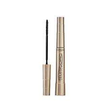 A tube of L’Oréal Telescopic mascara with its applicator brush