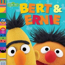 Bert and Ernie standing together from Sesame Street.