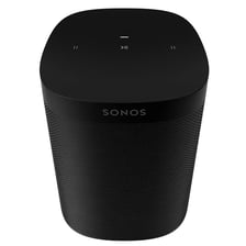 A Sonos One SL wireless speaker