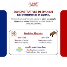 An educational illustration showing someone indicating a group of objects with the Spanish word esos.