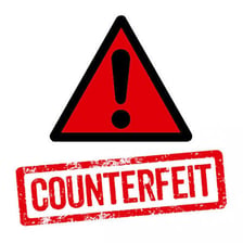 A counterfeit product displayed as a fake item.