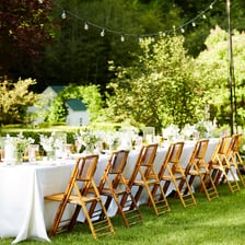 Guests attending a glamorous evening gala