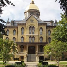 The main building of the University of Notre Dame.