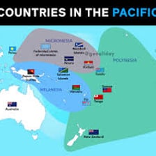 A map of Oceania showing Micronesia and the surrounding Pacific regions.