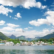 Waterfront view of Sitka, Alaska