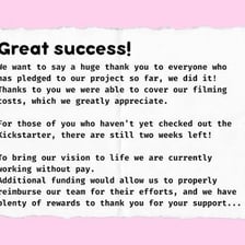 A person celebrating the successful result of a project.