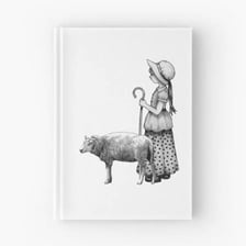 An illustration of Little Bo-Peep with sheep.