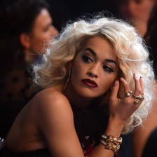 Portrait of pop singer Rita Ora