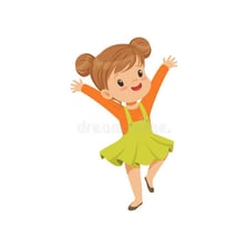 A person performing a small celebratory dance