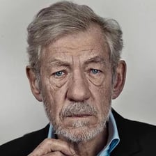 Portrait of actor Ian McKellen