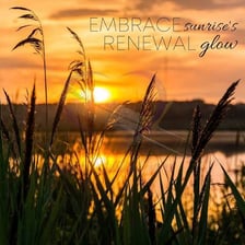 A sunrise symbolizing the beginning or advent of something new