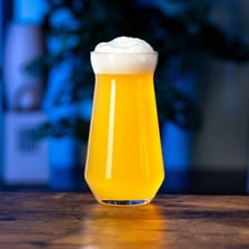 Cloudy India pale ale served in a pint glass