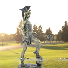 A statue depicting the Roman god Mercury