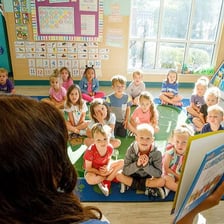 A classroom for children in a prekindergarten program.