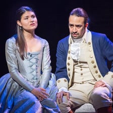 Phillipa Soo performing in Hamilton.