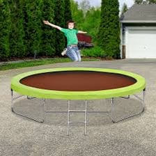 Protective padding in an indoor trampoline park