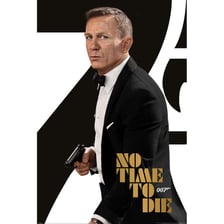Movie poster artwork for No Time to Die featuring Daniel Craig