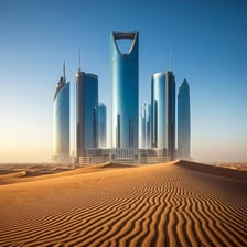 A recognizable landscape or skyline in Saudi Arabia