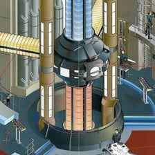 A Star Trek-inspired starship engine-room scene representing antimatter propulsion.