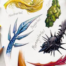 A dragon tail with sharp spikes