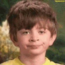 A person making an unimpressed expression