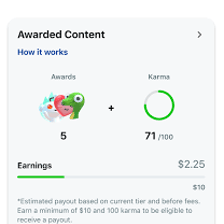 Reddit post interface showing upvotes and karma-related engagement