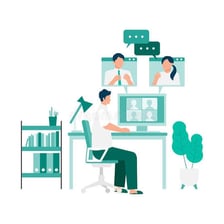 An illustration representing internet-based businesses and websites