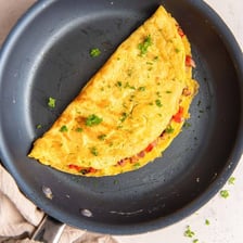 An egg being used to make an omelet
