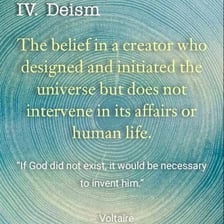 An educational illustration representing the deist idea of a creator who does not intervene in the universe.