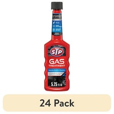 A bottle of STP automotive fuel or oil additive.