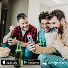A group of friends discusses wagers in a betting pool.