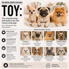 Several small dogs from toy breeds