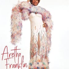 Aretha Franklin performing or posing for a portrait.