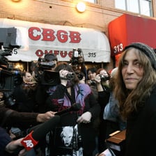 The exterior of the former CBGB music club in New York City.