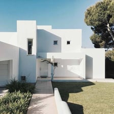 A contemporary building with modern architectural design.
